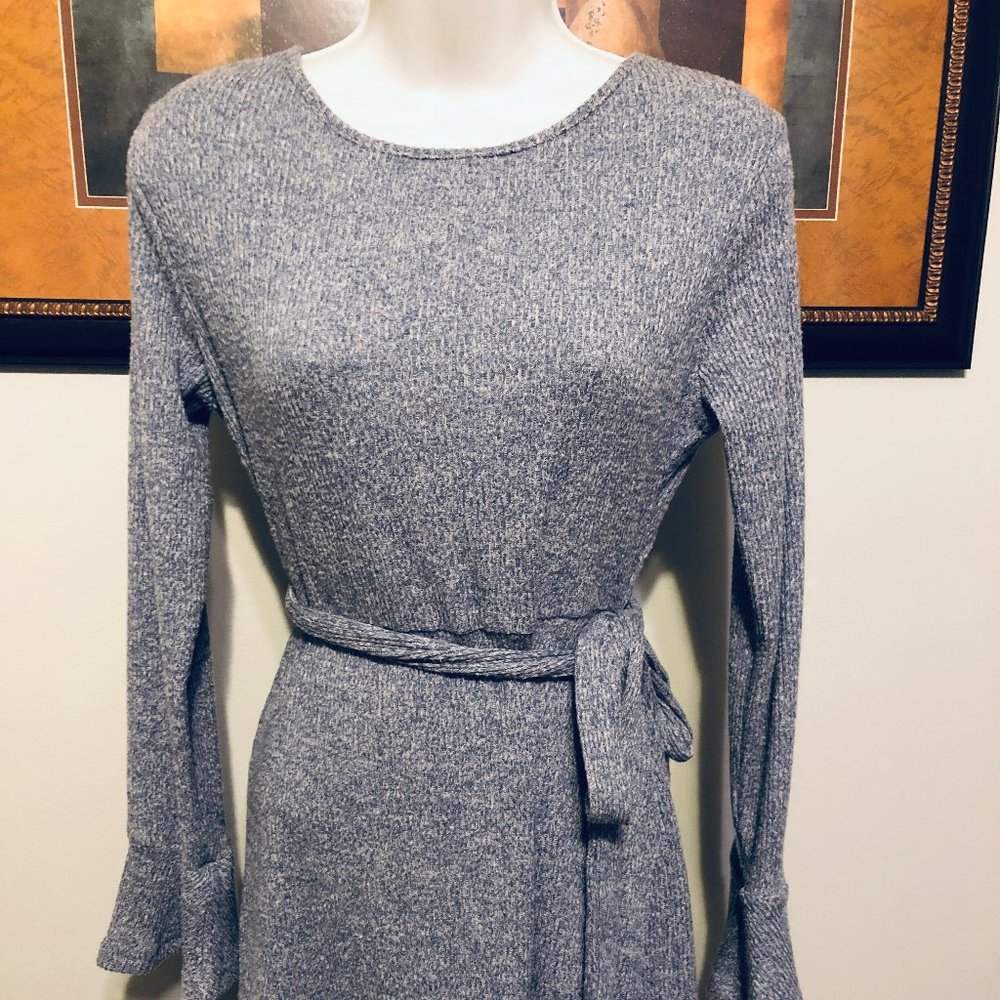 SHEIN Women's Heather Blue Open Back Dress